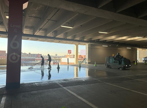 parking garage pressure washing