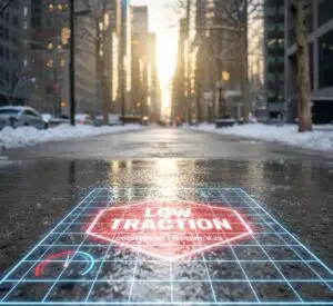 Commercial pressure washing NY - surface friction safety test on Long Island walkway.