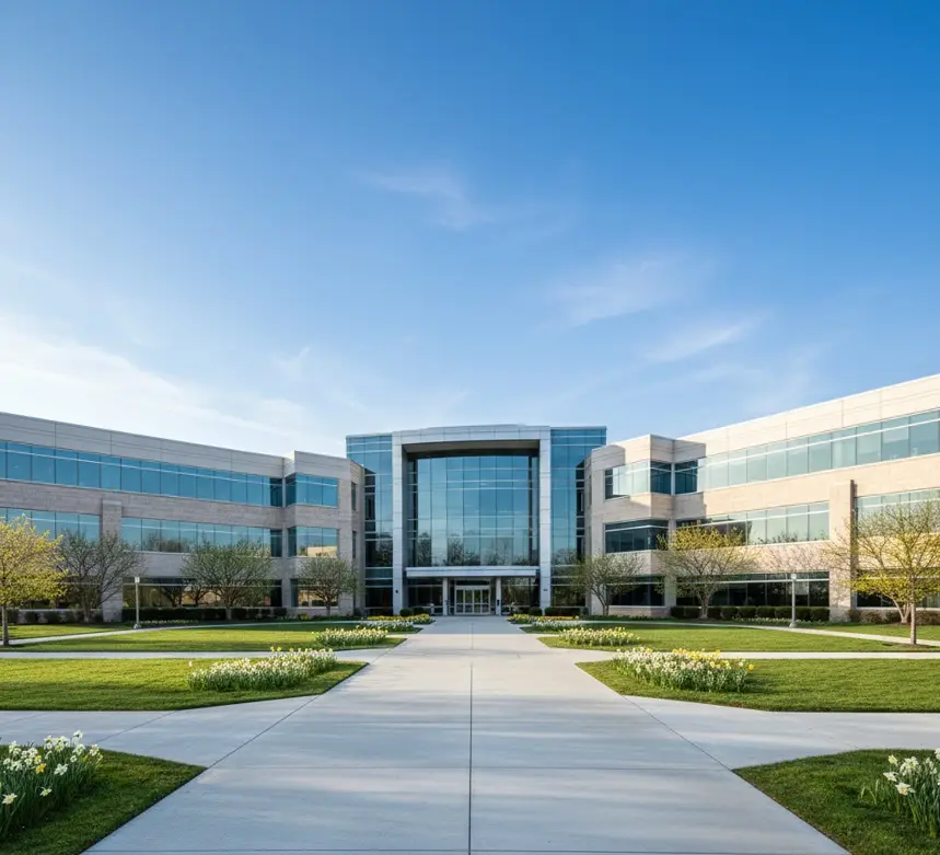 Commercial property maintenance Long Island - inspector documenting concrete cracks